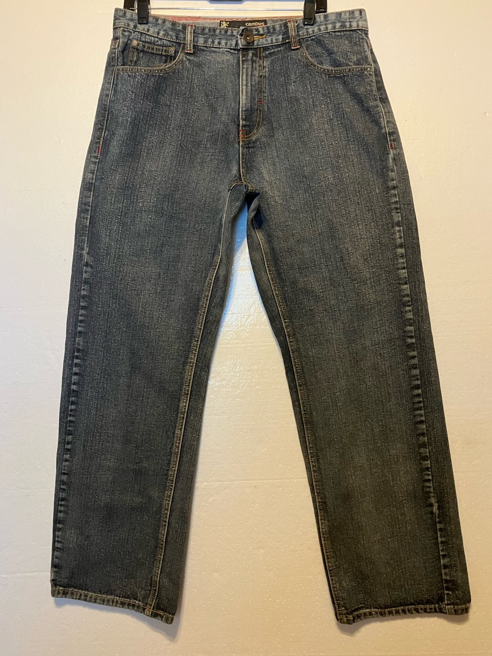 Campus Men’s Blue Jeans 34x30 Aztec Design pocket